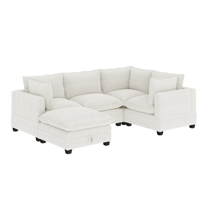 Canapé modulaire rembourré Chelsea Modern Cloud avec assise profonde et coussins moelleux