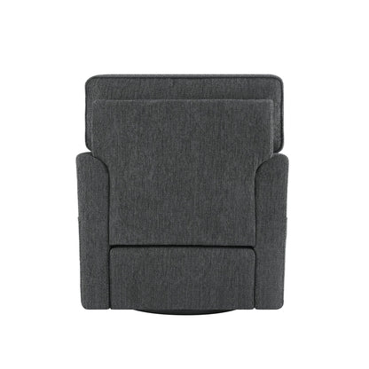 Fauteuil pivotant à 360° en chenille, fauteuil moderne avec poches latérales, fauteuil pivotant, fauteuil inclinable ergonomique pour chambre à coucher