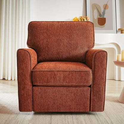 Fauteuil pivotant à 360° en chenille, fauteuil moderne avec poches latérales, fauteuil pivotant, fauteuil inclinable ergonomique pour chambre à coucher