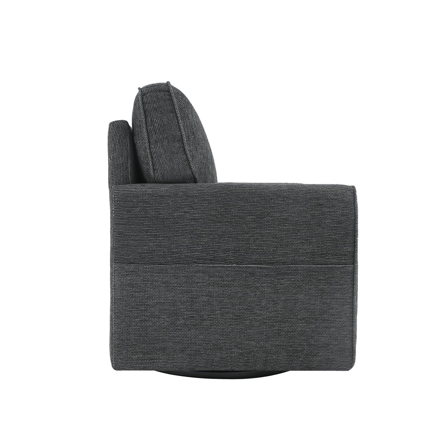 Fauteuil pivotant à 360° en chenille, fauteuil moderne avec poches latérales, fauteuil pivotant, fauteuil inclinable ergonomique pour chambre à coucher