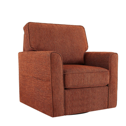 Fauteuil pivotant à 360° en chenille, fauteuil moderne avec poches latérales, fauteuil pivotant, fauteuil inclinable ergonomique pour chambre à coucher