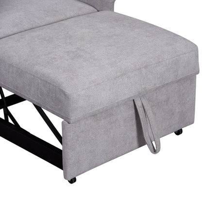 Fauteuil convertible en chenille avec dossier réglable, 3 en 1, transformable en lit, lit simple pour salon