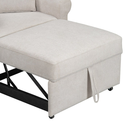 Fauteuil convertible en chenille avec dossier réglable, 3 en 1, transformable en lit, lit simple pour salon