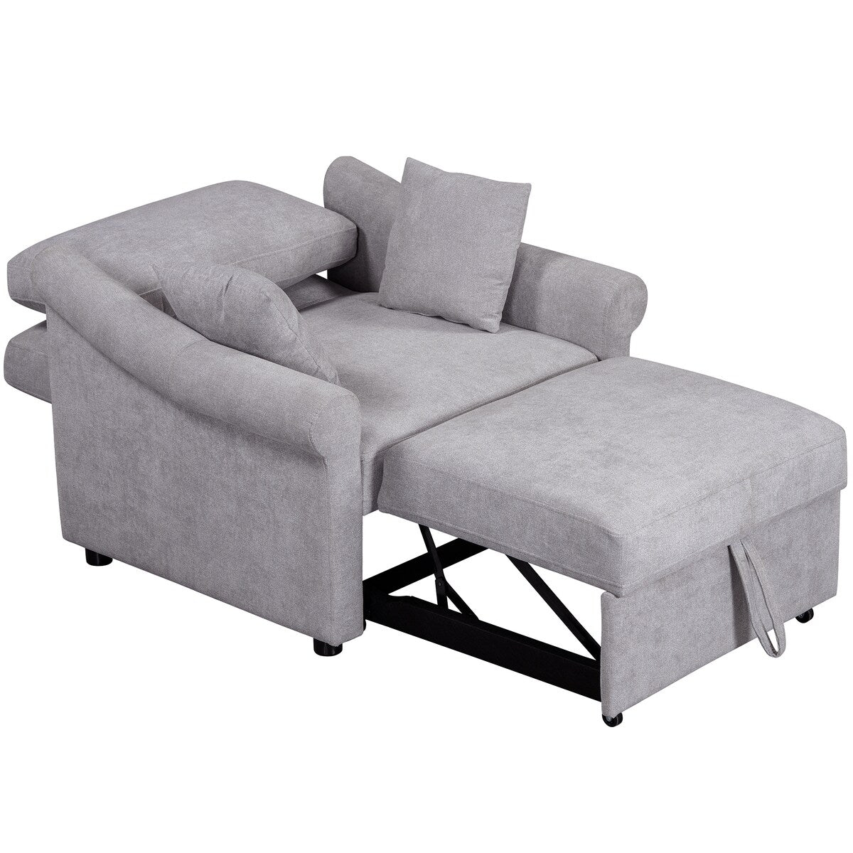 Fauteuil convertible en chenille avec dossier réglable, 3 en 1, transformable en lit, lit simple pour salon