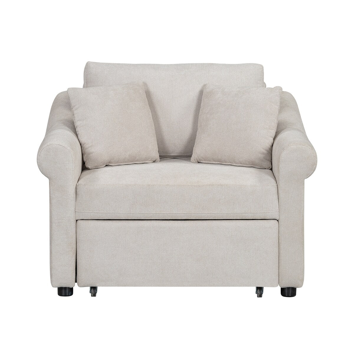 Fauteuil convertible en chenille avec dossier réglable, 3 en 1, transformable en lit, lit simple pour salon