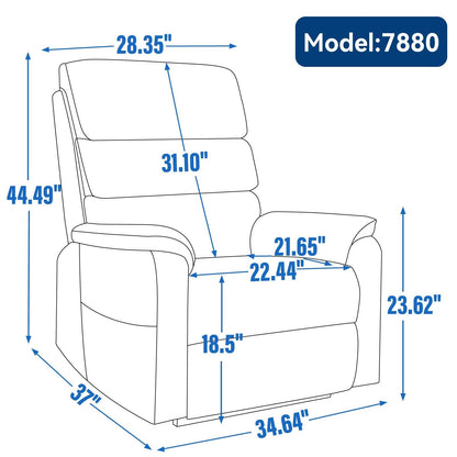 Fauteuil inclinable électrique Chenille à double moteur avec télécommande électrique, massage thermique et mécanisme de mouvement robuste