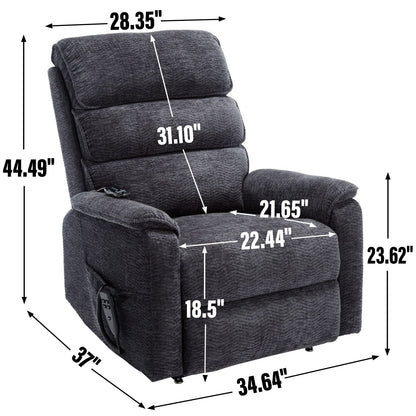 Fauteuil inclinable électrique Chenille à double moteur avec télécommande électrique, massage thermique et mécanisme de mouvement robuste