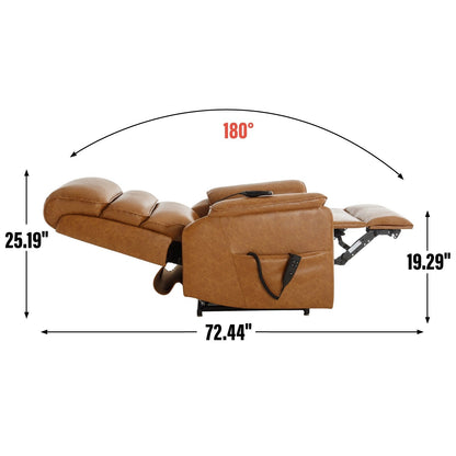 Fauteuil inclinable électrique Chenille à double moteur avec télécommande électrique, massage thermique et mécanisme de mouvement robuste