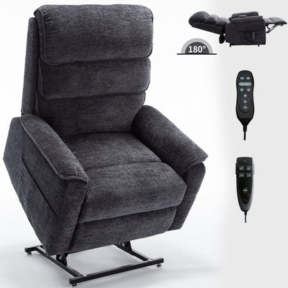 Fauteuil inclinable électrique Chenille à double moteur avec télécommande électrique, massage thermique et mécanisme de mouvement robuste