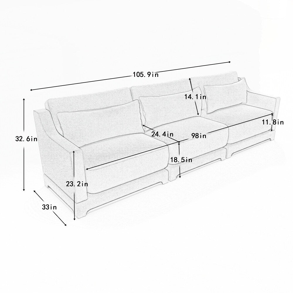 Canapé en tissu chenille