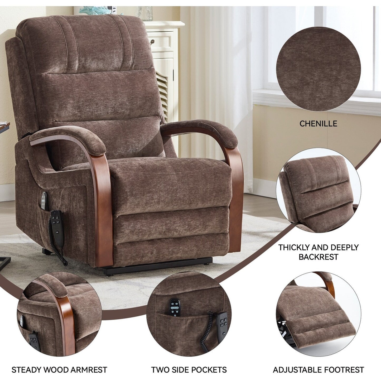 Fauteuil inclinable relevable en chenille