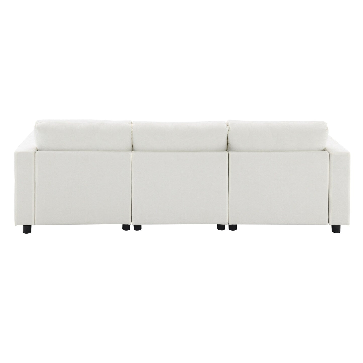 Canapé modulaire sectionnel en chenille avec poches de rangement, ensemble de canapé en U 5 places avec coussins, canapé Cloud avec 2 poufs amovibles