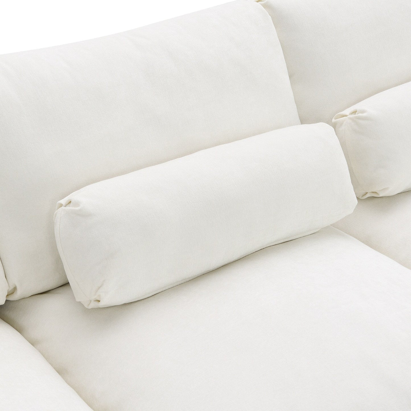 Canapé modulaire sectionnel en chenille avec poches de rangement, ensemble de canapé en U 5 places avec coussins, canapé Cloud avec 2 poufs amovibles