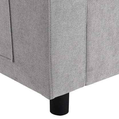 Canapé modulaire sectionnel en chenille avec poches de rangement, ensemble de canapé en U 5 places avec coussins, canapé Cloud avec 2 poufs amovibles