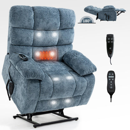 Fauteuil inclinable électrique surdimensionné en chenille avec double moteur et chauffage