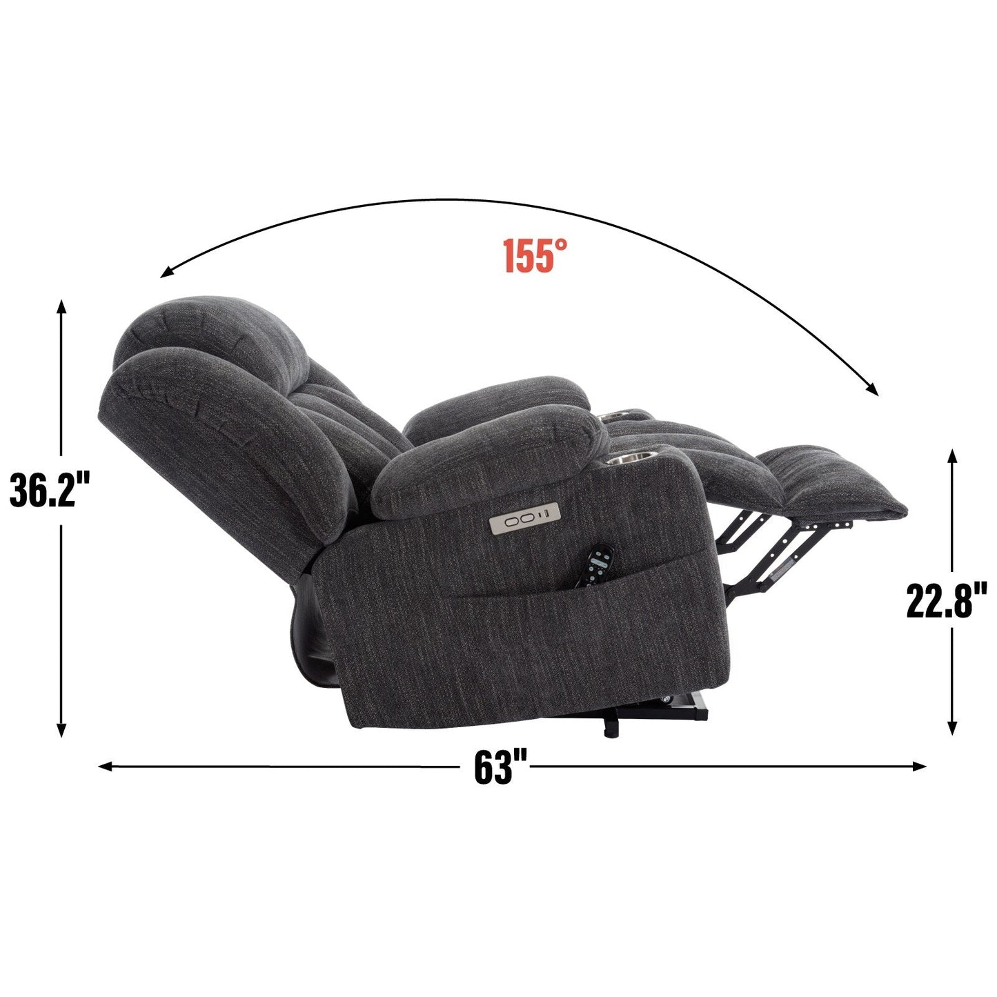 Fauteuil inclinable électrique en chenille