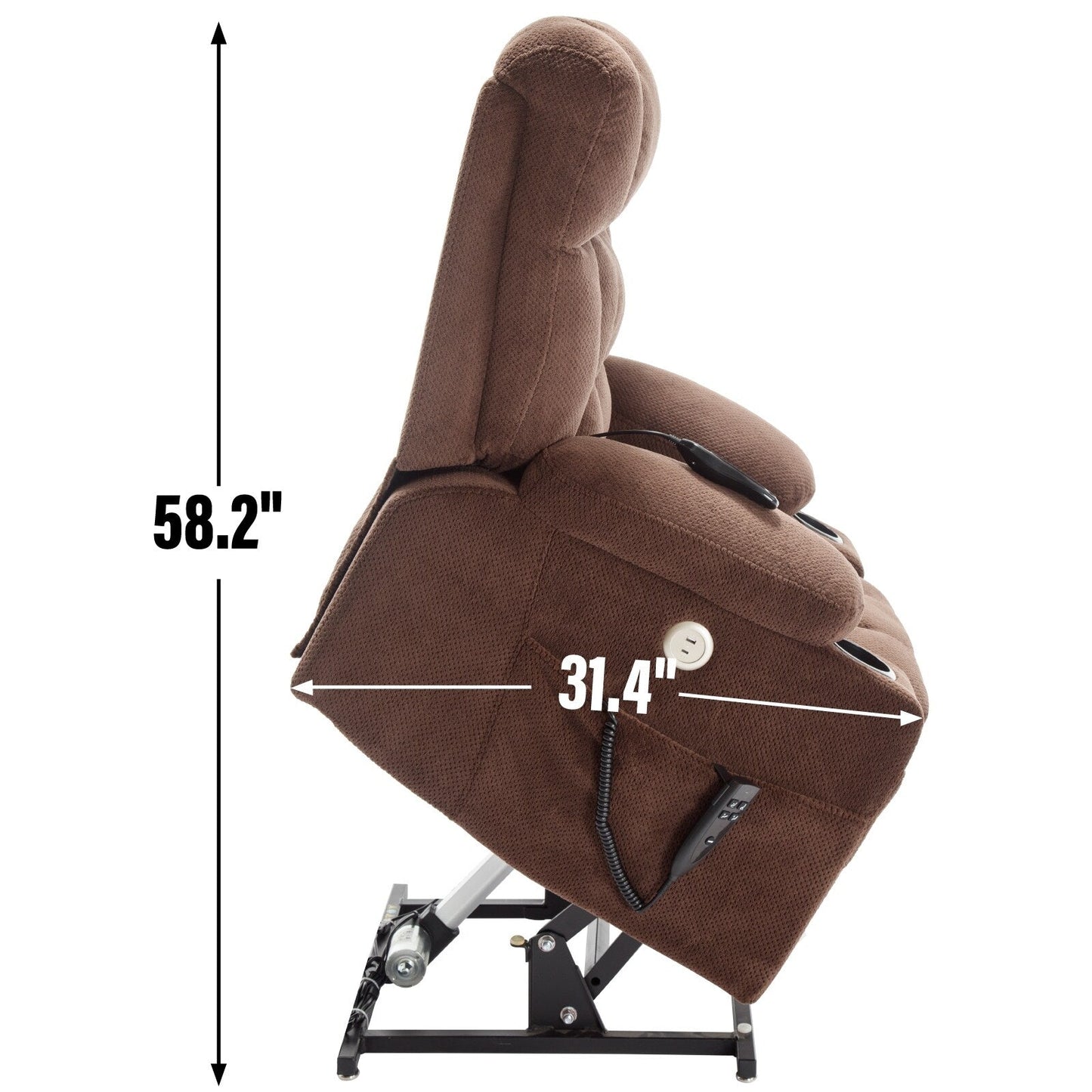 Fauteuil inclinable électrique en chenille