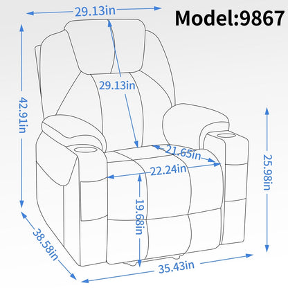 Fauteuil inclinable électrique en chenille