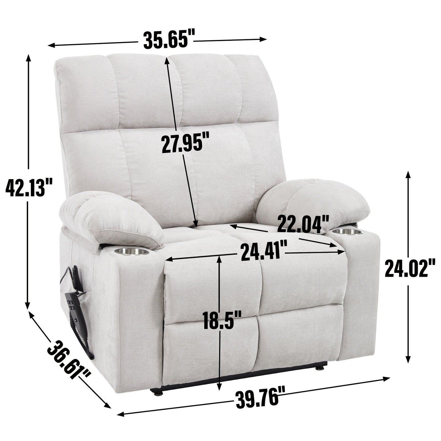 Fauteuil inclinable électrique en chenille