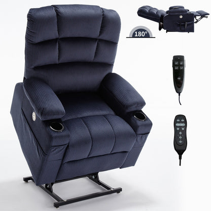 Fauteuil inclinable électrique Chenille avec massage, chauffage et porte-gobelets