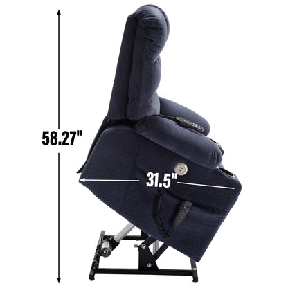 Fauteuil inclinable électrique Chenille avec massage, chauffage et porte-gobelets