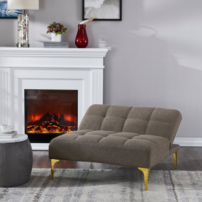 Canapé-lit modulaire simple en chenille avec cadre en bois