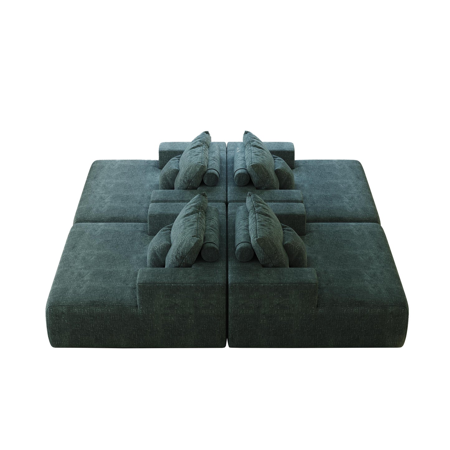 Canapé-lit simple en chenille avec coussin de dossier