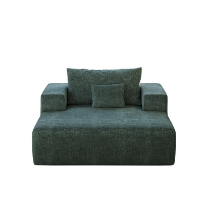 Canapé-lit simple en chenille avec coussin de dossier