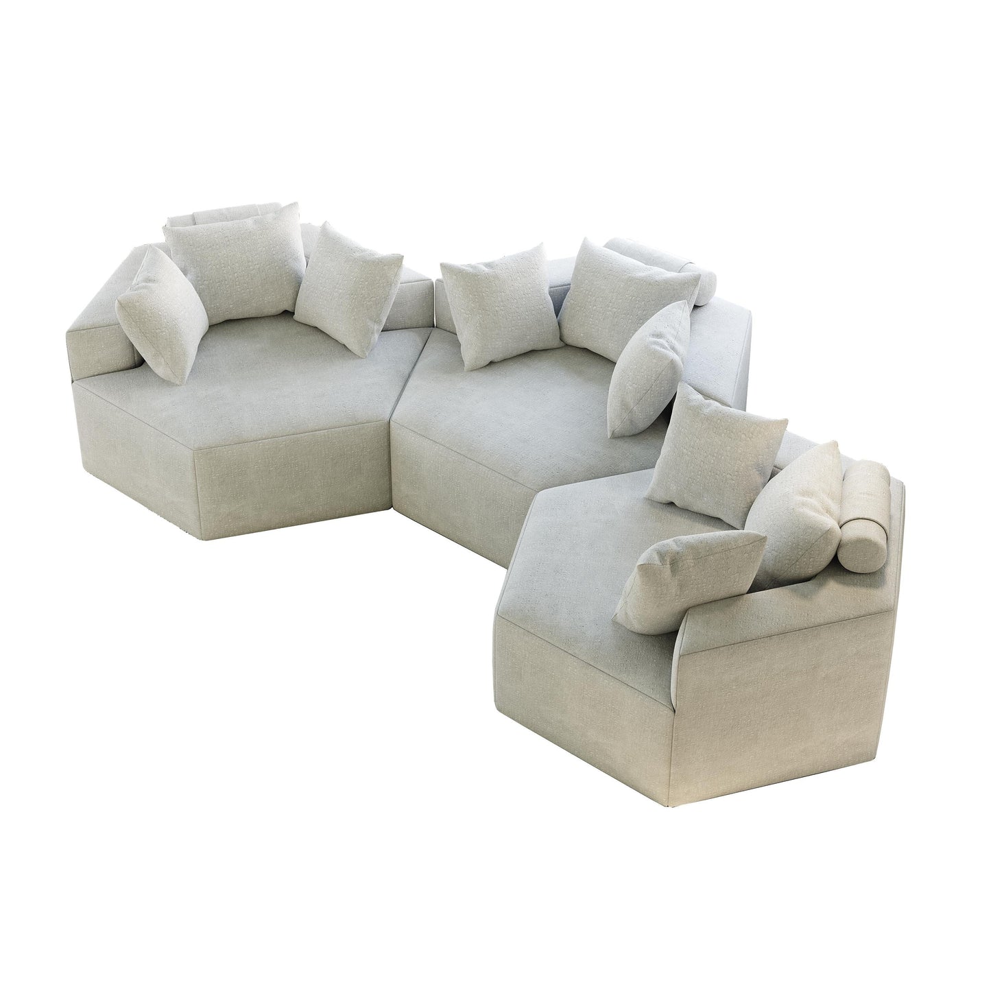 Canapé-lit simple en chenille avec coussin de dossier