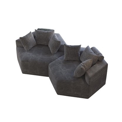 Canapé-lit simple en chenille avec coussin de dossier