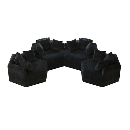 Canapé-lit simple en chenille avec coussin de dossier