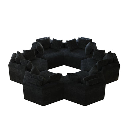 Canapé-lit simple en chenille avec coussin de dossier