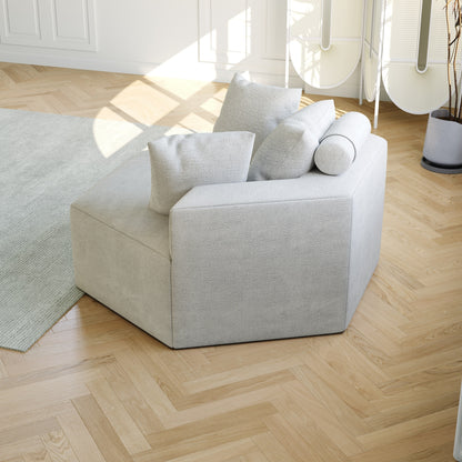 Canapé-lit simple en chenille avec coussin de dossier