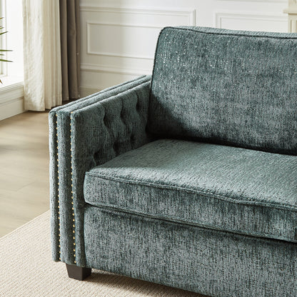 Canapé-lit en chenille avec matelas en mousse à mémoire de forme