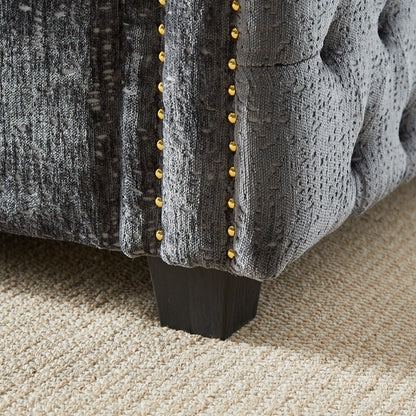 Canapé-lit en chenille avec matelas en mousse à mémoire de forme