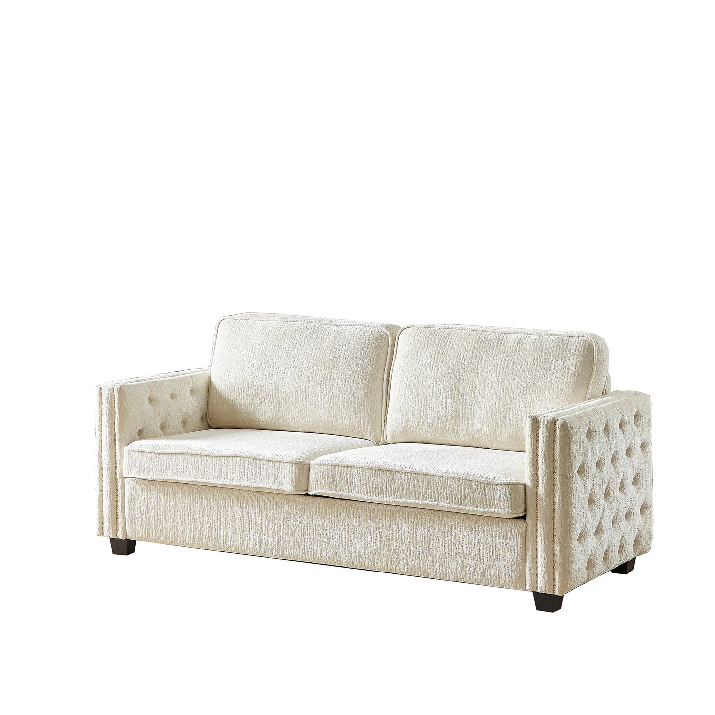 Canapé-lit en chenille avec matelas en mousse à mémoire de forme