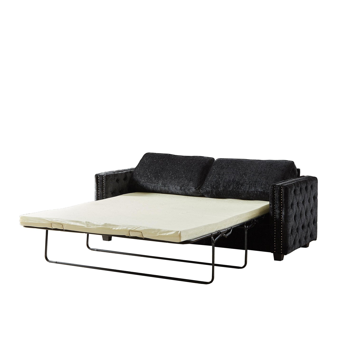 Canapé-lit en chenille avec matelas en mousse à mémoire de forme