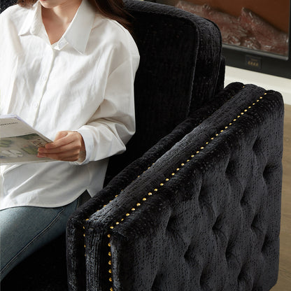 Canapé-lit en chenille avec matelas en mousse à mémoire de forme