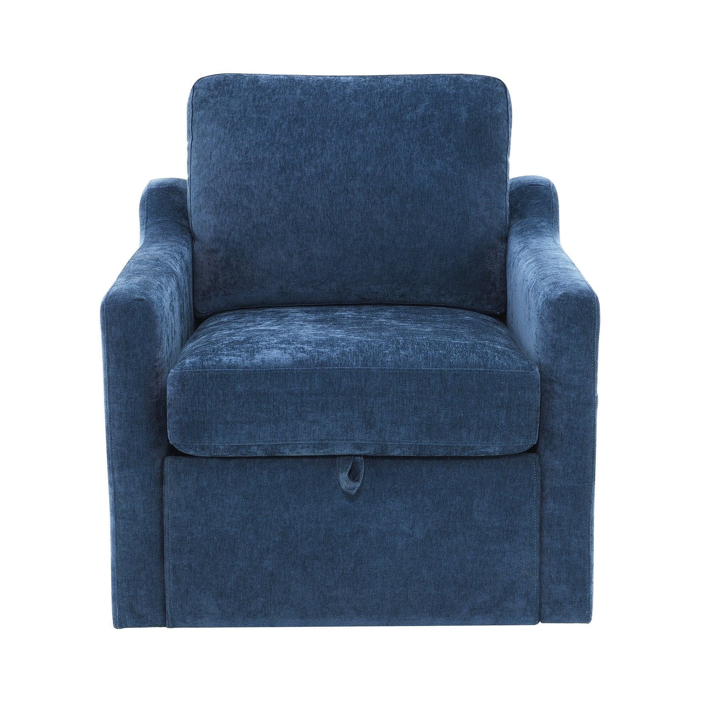 Fauteuil d'appoint pivotant en chenille - Fauteuil de chargement USB/Type-C avec poche pour livre pour salon et chambre