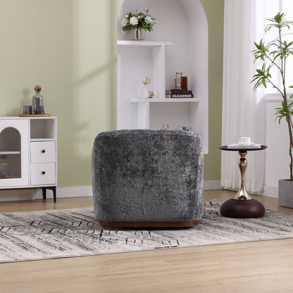 Fauteuil pivotant en chenille avec rotation à 360°, fauteuil d'appoint confortable pour salon, bureau ou salon