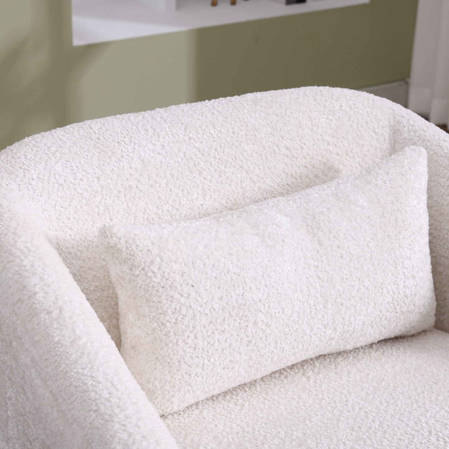 Fauteuil pivotant en chenille avec rotation à 360°, fauteuil d'appoint confortable pour salon, bureau ou salon