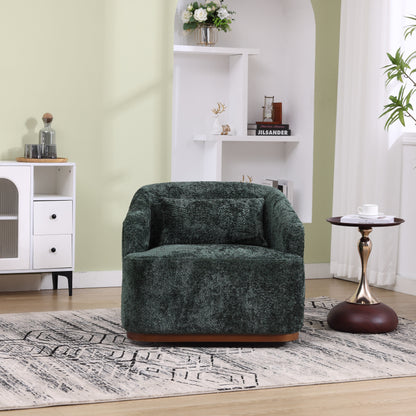 Fauteuil pivotant en chenille avec rotation à 360°, fauteuil d'appoint confortable pour salon, bureau ou salon