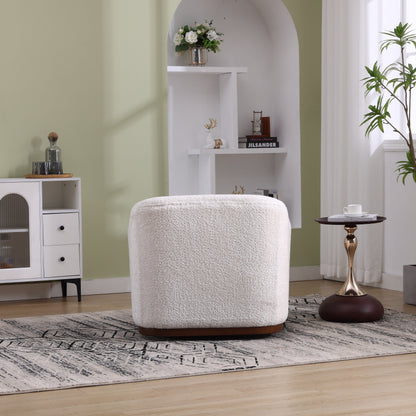 Fauteuil pivotant en chenille avec rotation à 360°, fauteuil d'appoint confortable pour salon, bureau ou salon