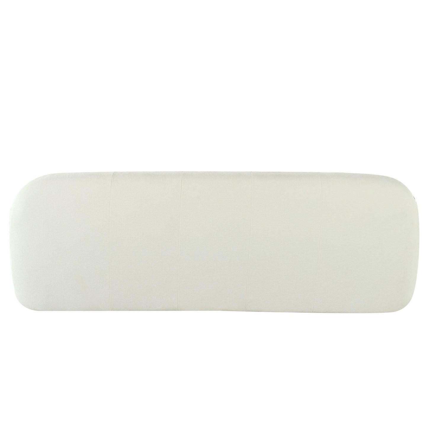 Canapé 3 places rembourré en chenille avec accoudoirs ronds, canapé de salon avec coussin capitonné, canapé futon entièrement en éponge compressée