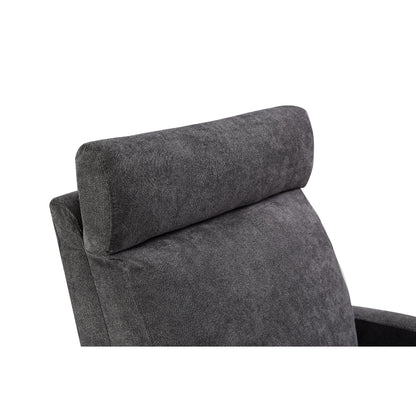 Fauteuil inclinable manuel pivotant à 360° avec coussin épais et poches latérales