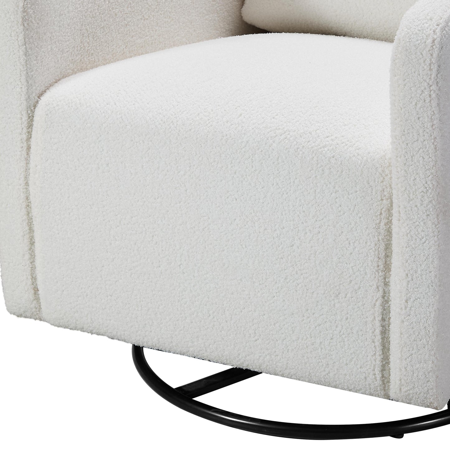 Fauteuil inclinable manuel pivotant à 360° avec coussin épais et poches latérales