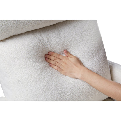 Fauteuil inclinable manuel pivotant à 360° avec coussin épais et poches latérales