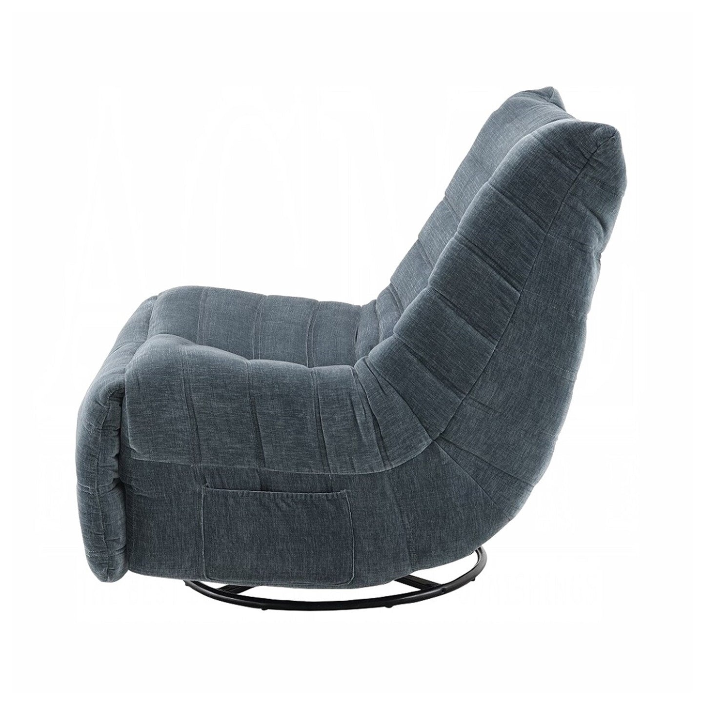 Fauteuil inclinable manuel rembourré en chenille avec pivot