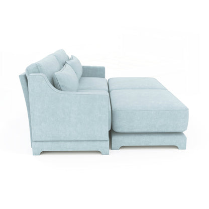 Canapé deux places en tissu chenille