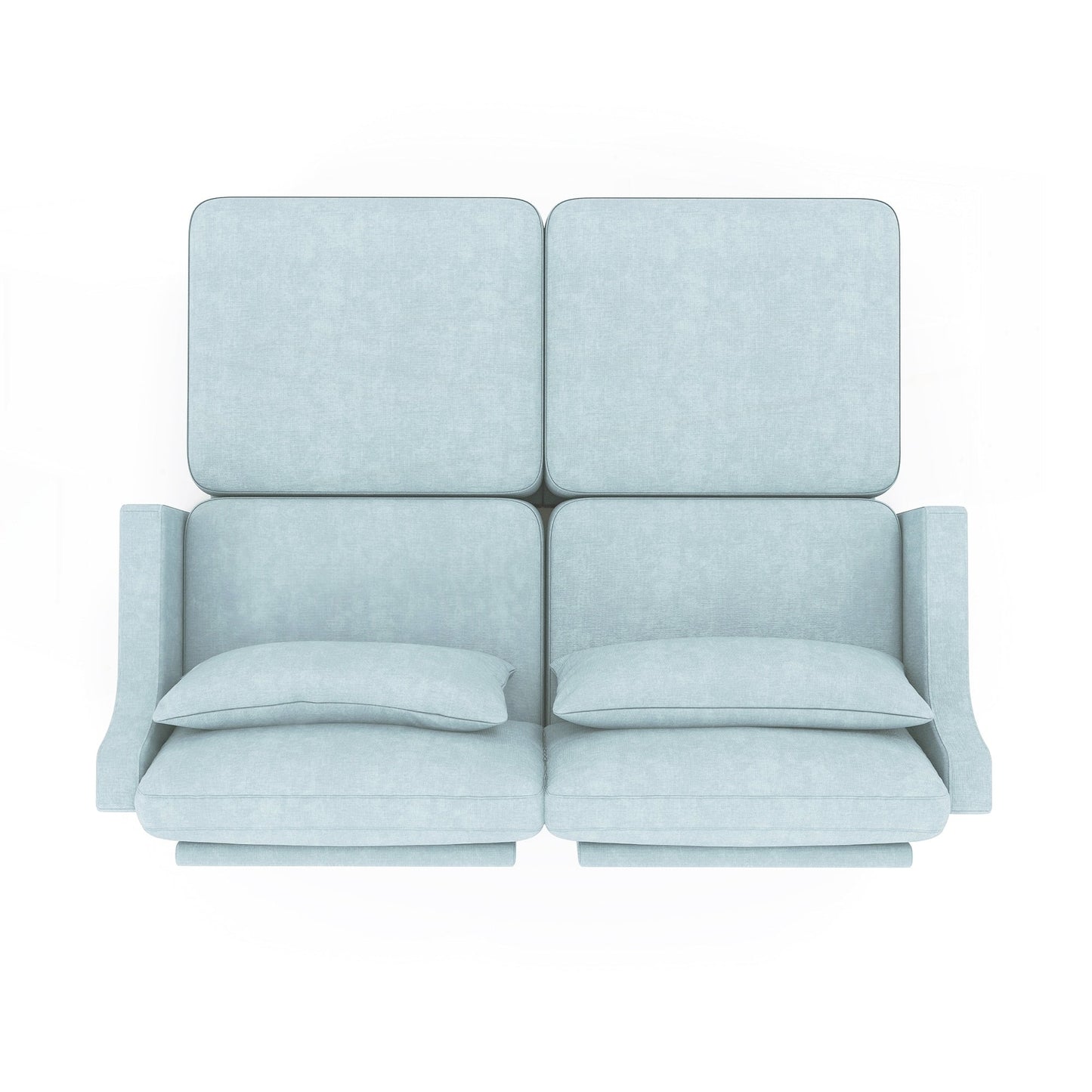 Canapé deux places en tissu chenille